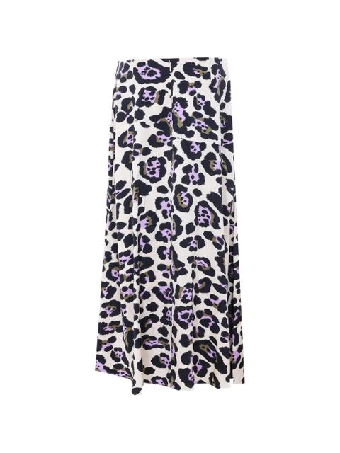 Essentiel Antwerp animalier-print pleated midi skirt - Neutrals - zdjęcie produktu nr 2