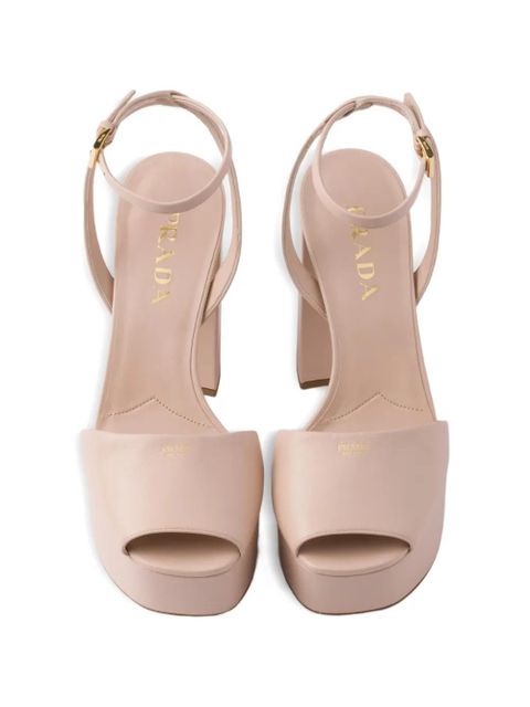 Prada nappa leather platform sandals - Pink