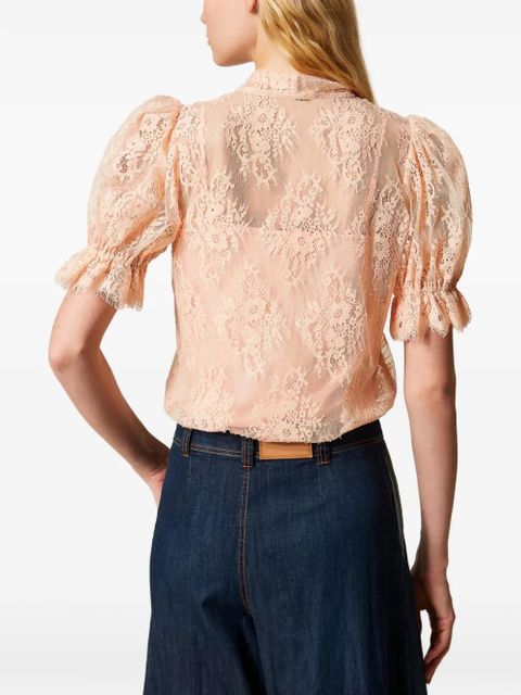 TWINSET lace bow shirt - Pink
