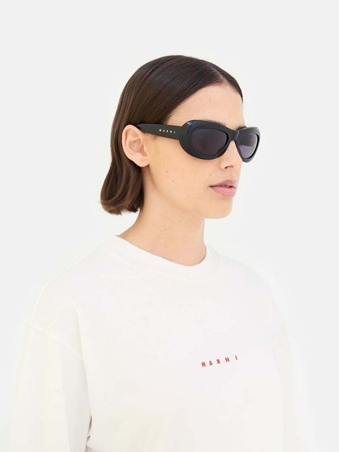 Marni okulary przeciwsłoneczne Field Of Rushes kolor czarny EYMRN00067 001 YJS - zdjęcie produktu nr 2