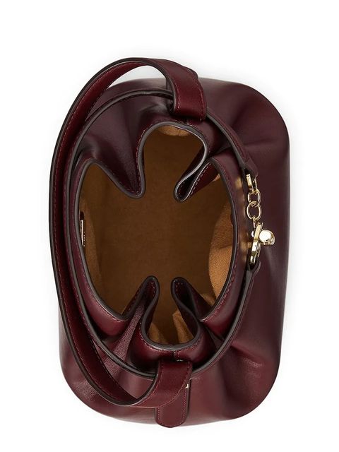 Lauren Ralph Lauren torebka skórzana kolor bordowy 431982787