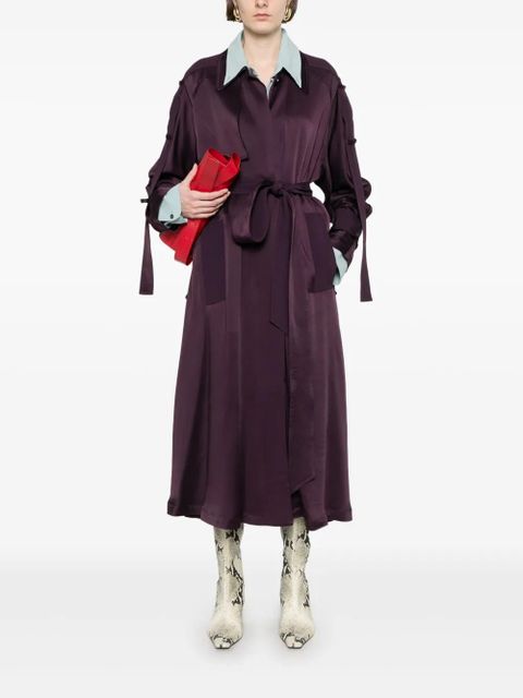Victoria Beckham satin trench coat - Purple - zdjęcie produktu nr 2