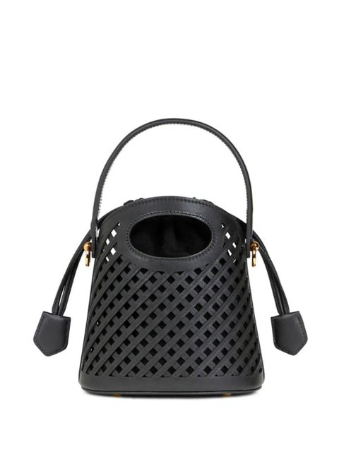 ETRO small Saturno grid cut-out crossbody bag - Black