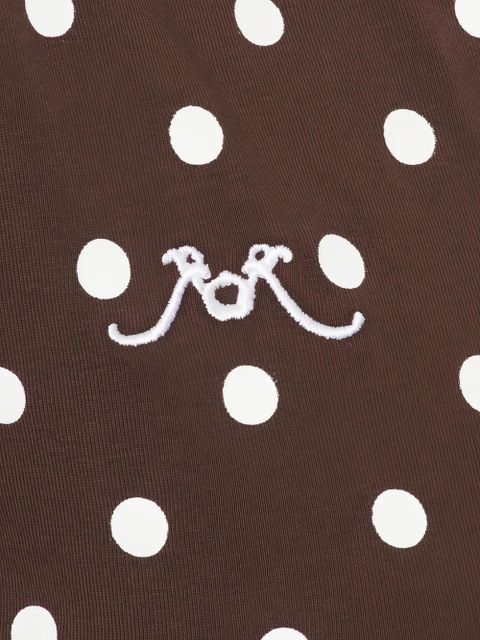 Rowen Rose polka-dot belted dress - Brown