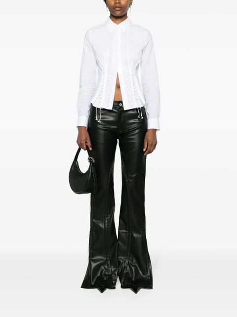 Marine Serre Household corset-style cotton shirt - White - zdjęcie produktu nr 2