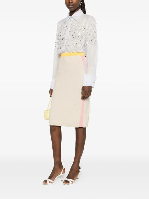 FENDI patterned skirt - Neutrals - zdjęcie produktu nr 2