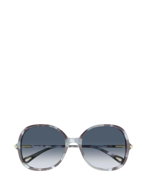 Chloé Eyewear logo-detail sunglasses - Brown - zdjęcie produktu nr 1