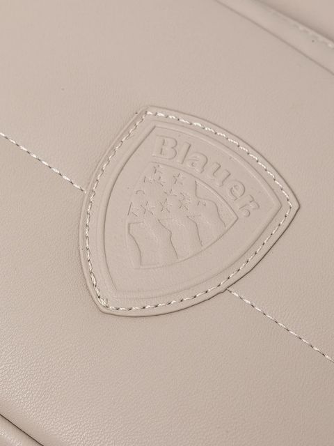 Blauer plecak damski kolor beżowy mały gładki POLLY02