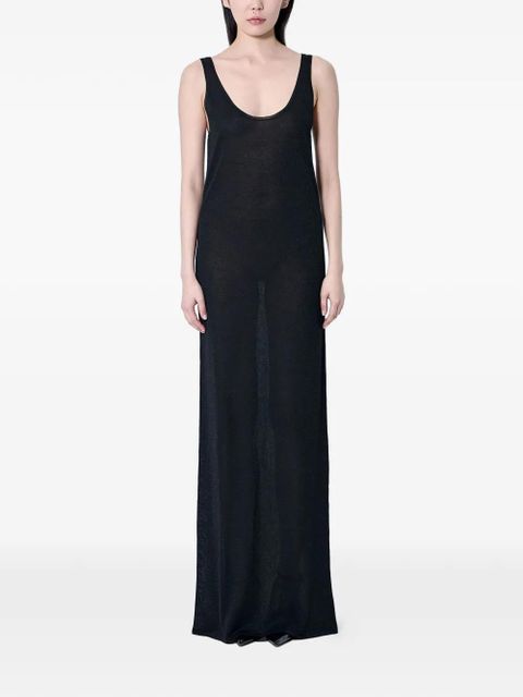 Saint Laurent scoop-neck maxi dress - Black - zdjęcie produktu nr 1