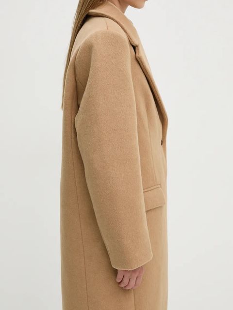 2NDDAY płaszcz z domieszką wełny Miguel kolor beżowy przejściowy 2245110123