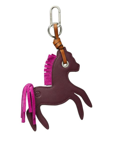 Tory Burch leather horse bag charm - Brown - zdjęcie produktu nr 1