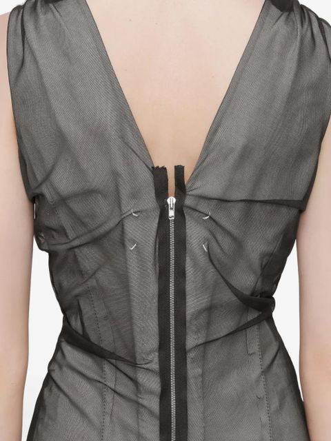 Maison Margiela semi-sheer midi dress - Grey