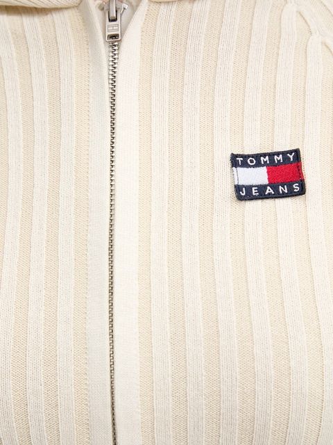 Tommy Jeans kardigan damski kolor beżowy lekki DW0DW20974