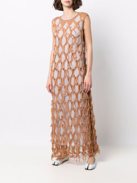 Maison Margiela cut-out silk-blend dress - Brown - zdjęcie produktu nr 2