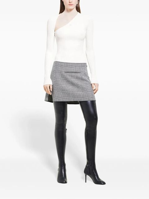 Courrèges Slash ribbed-knit top - White