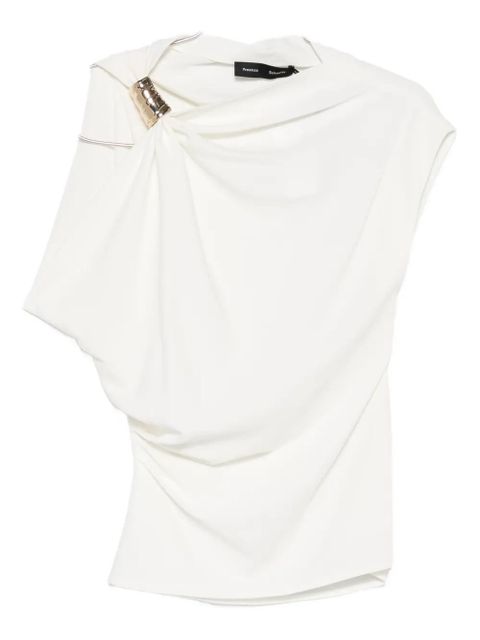 Proenza Schouler draped ring-detail blouse - White