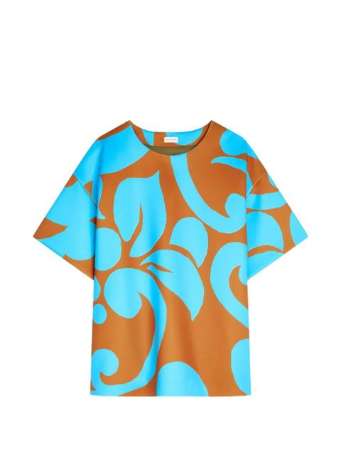 DRIES VAN NOTEN floral shift mini dress - Brown - zdjęcie produktu nr 1