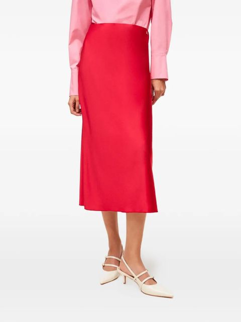 TWINSET A-line satin skirt - Red