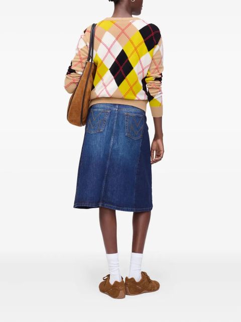 Marc Jacobs two-tone denim skirt - Blue