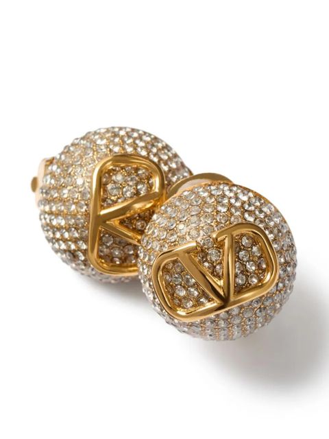 Valentino Garavani 18kt gold Vlogo Signature clip-on earrings
