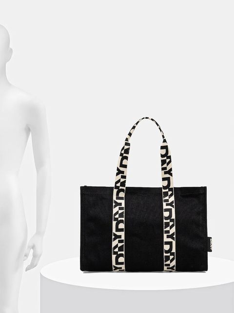 Dkny torebka bawełniana kolor czarny R54AGO39