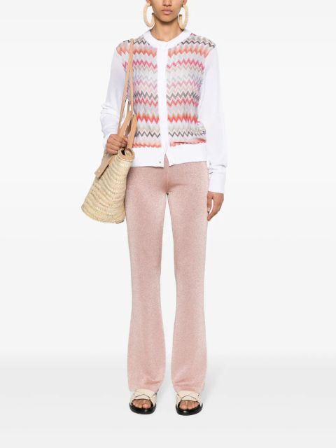 Missoni straight-leg Lurex trousers - Pink