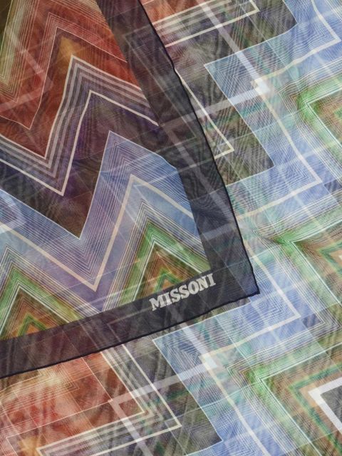 Missoni chevron scarf - Blue - zdjęcie produktu nr 2