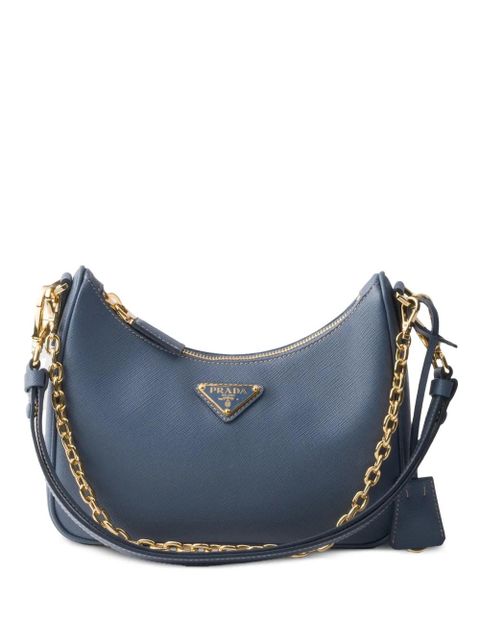 Prada Re-Edition mini Saffiano leather bag - Blue - zdjęcie produktu nr 1