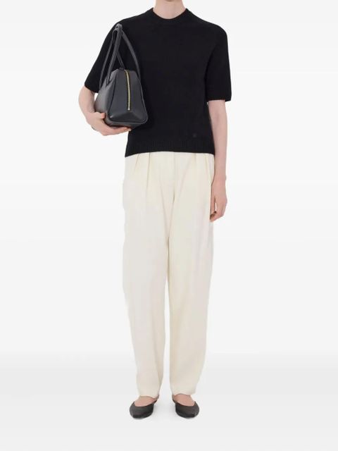 LouLou de Saison Dara short-sleeve ribbed sweater - Black