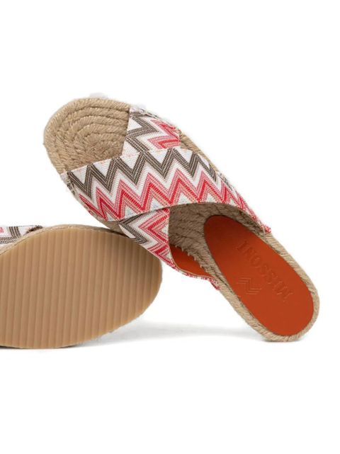 Missoni zigzag espadrilles - White