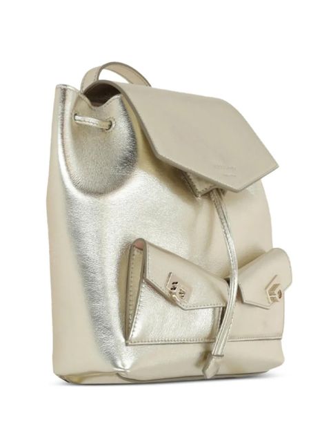 Ferragamo metallic-finish leather backpack - Gold