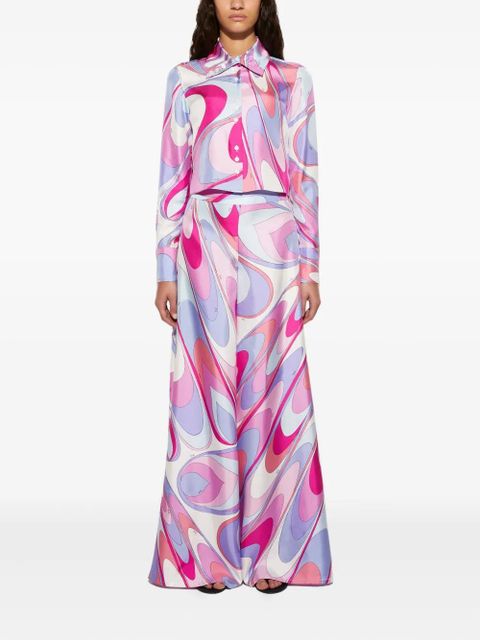 PUCCI onde-print silk shirt - Pink - zdjęcie produktu nr 2