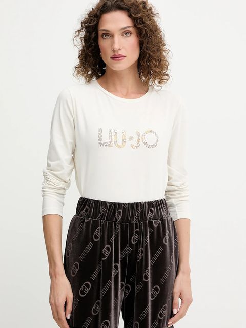 Liu Jo longsleeve kolor beżowy TF5300.JS003 - zdjęcie produktu nr 1