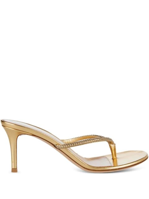 Gianvito Rossi crystal-embellished thong sandals - Gold - zdjęcie produktu nr 1