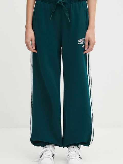 adidas Originals spodnie dresowe Gfx Sweatpants damskie kolor zielony gładkie KF2314 - zdjęcie produktu nr 2