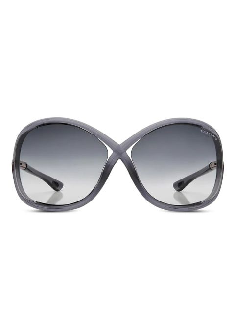 TOM FORD Eyewear geometric semi-rim sunglasses - Grey - zdjęcie produktu nr 1