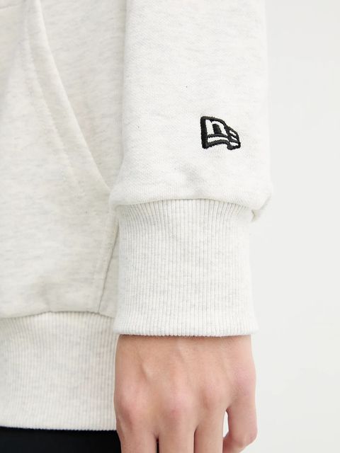 New Era bluza kolor szary z kapturem melanżowa 60752360