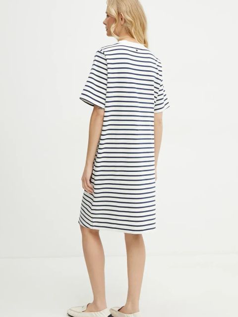 Weekend Max Mara sukienka bawełniana kolor biały mini prosta 2515621012600