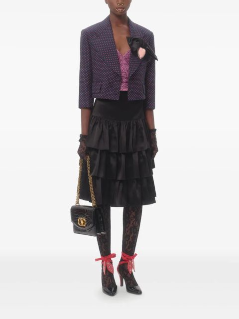 Valentino Garavani ruffled midi skirt - Black