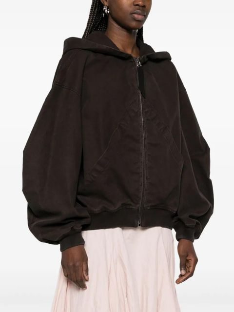 The Attico hooded bomber jacket - Brown