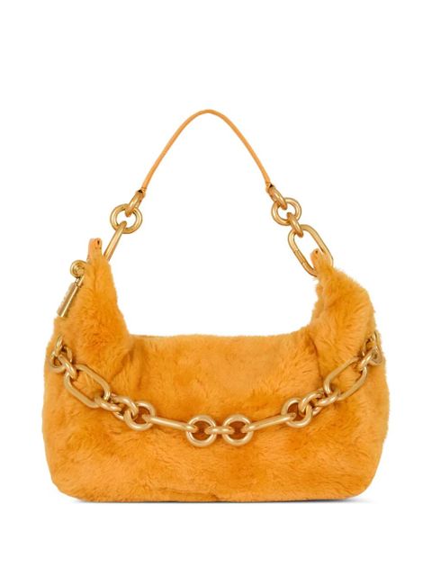Balmain medium Sync shearling chain shoulder bag - Orange - zdjęcie produktu nr 1