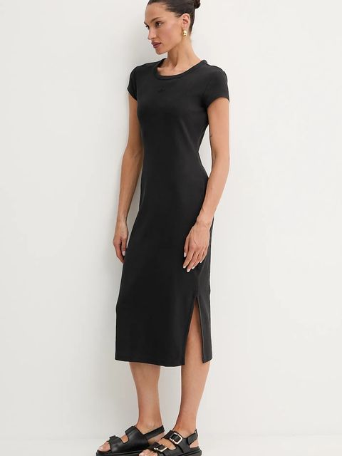 BOSS Orange sukienka kolor czarny mini dopasowana 50536979