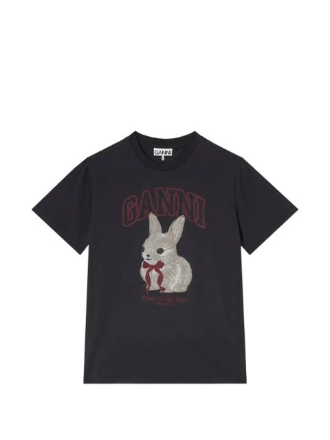 GANNI rabbit-print T-shirt - Grey - zdjęcie produktu nr 1