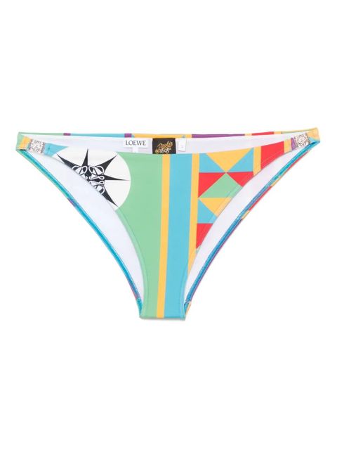 LOEWE x Paula's Ibiza geometric-print bikini bottoms - Blue - zdjęcie produktu nr 1