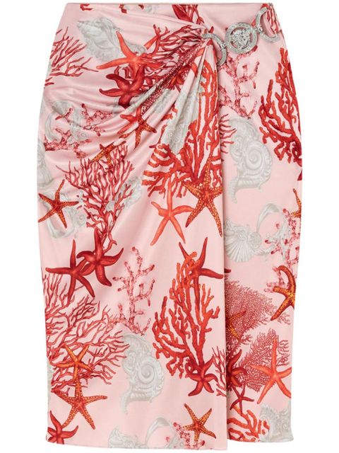 Versace Barocco Sea gathered midi skirt - Pink - zdjęcie produktu nr 1
