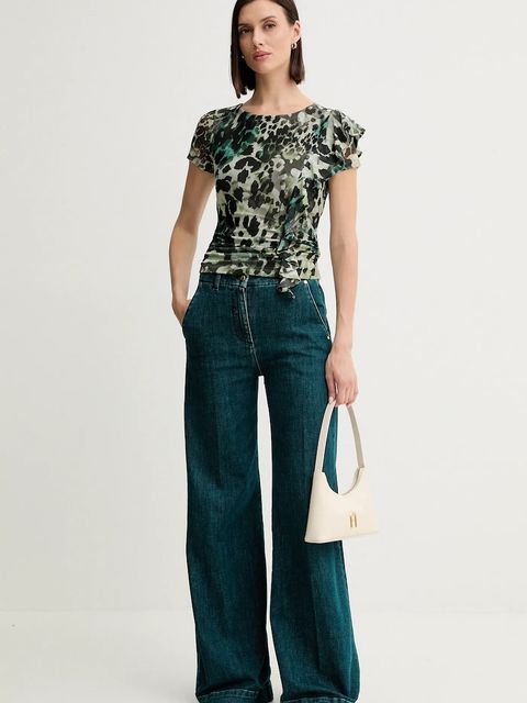 Guess bluzka VERDIANA damska kolor czarny gładka W5YP08 KCZC2