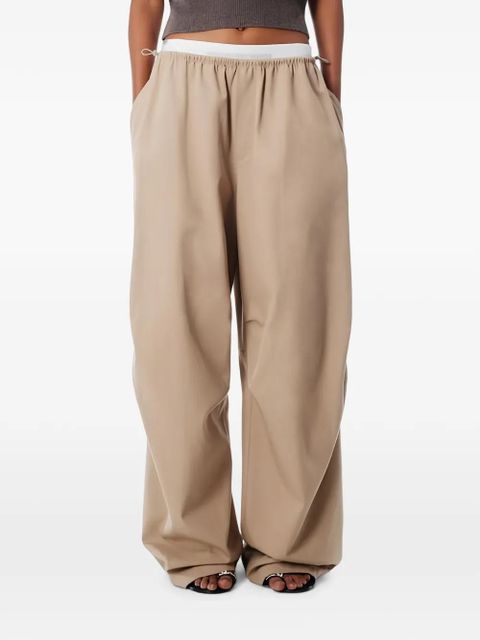 Alexander Wang elasticated-waistband palazzo pants - Neutrals - zdjęcie produktu nr 1
