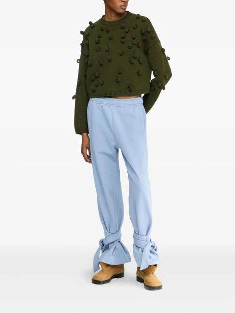 JW Anderson tie-fastening cotton trousers - Blue - zdjęcie produktu nr 2