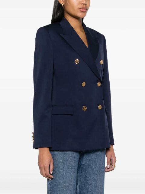 Versace Medusa Head-buttons wool blazer - Blue