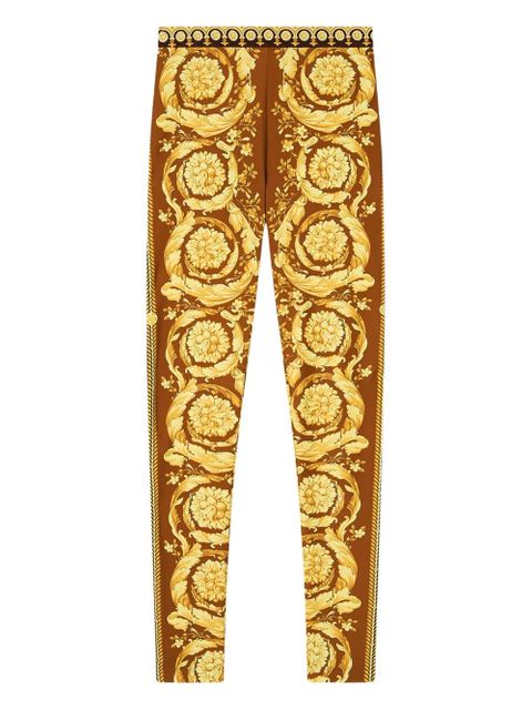 Versace Barocco print leggings - Brown